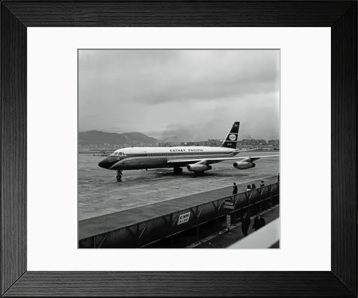 Framed Print : Convair CV880M VR-HFT Cathay Pacific Kai Tak Hong Kong 1965 Framed Print : Convair CV880M VR-HFT Cathay Pacific Kai Tak Hong Kong 1965