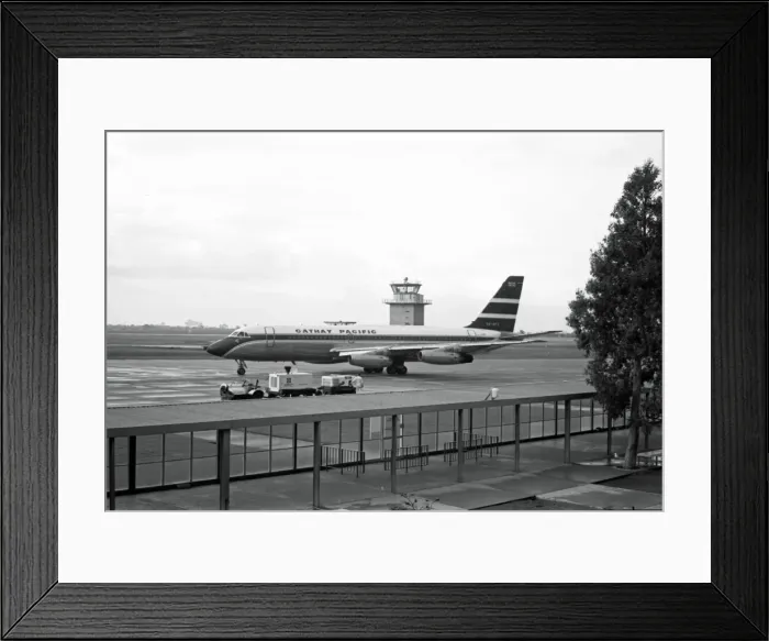 Framed Print : Convair CV880M VR-HFZ Cathay Pacific Tokyo Haneda 1968 Framed Print : Convair CV880M VR-HFZ Cathay Pacific Tokyo Haneda 1968