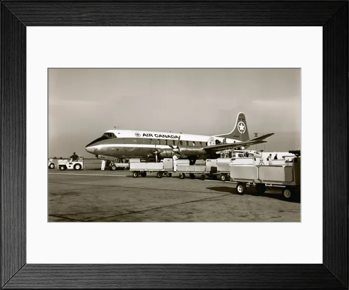 Framed Print : Vickers Viscount V724 CF-TGV Air Canada Malton 1965 Framed Print : Vickers Viscount V724 CF-TGV Air Canada Malton 1965