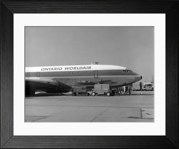 Framed Print : Boeing 707-338 C-GRYN Ontario Worldair Sydney 1979 Framed Print : Boeing 707-338 C-GRYN Ontario Worldair Sydney 1979
