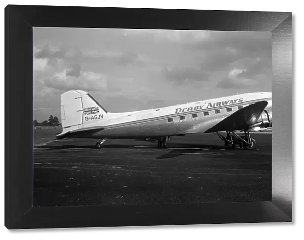 Douglas DC-3 G-AGJV Derby Airways Gatwick 1961