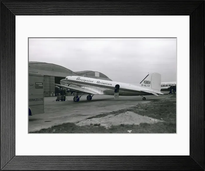 Framed Print : Douglas DC-3 G-ALYF Westpoint Aviation LAP 1961 Framed Print : Douglas DC-3 G-ALYF Westpoint Aviation LAP 1961
