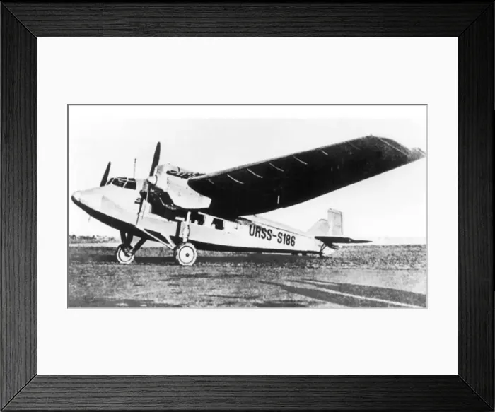 Framed Print : A N Tupolev ANT-9Bis (forward view, on the ground) of U Framed Print : A N Tupolev ANT-9Bis (forward view, on the ground) of U