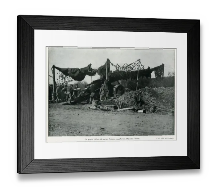 Framed Print : WW1 - French artillery masked during the action Framed Print : WW1 - French artillery masked during the action