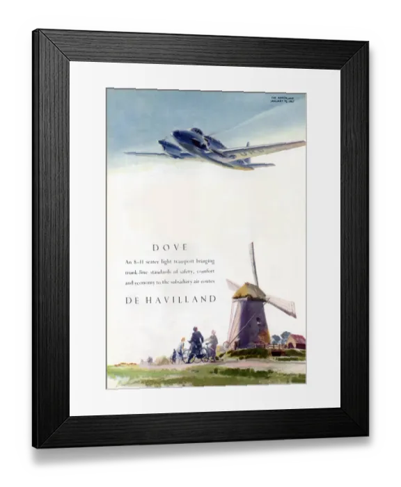Framed Print : Adverts-De Havilland Dove Framed Print : Adverts-De Havilland Dove