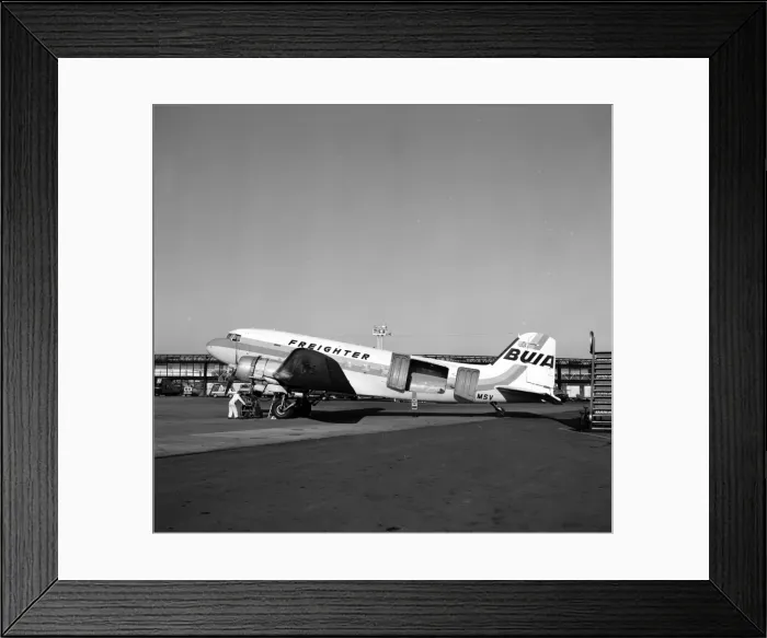 Framed Print : Douglas DC-3 G-AMSV British United Island freighter Gatwick Framed Print : Douglas DC-3 G-AMSV British United Island freighter Gatwick