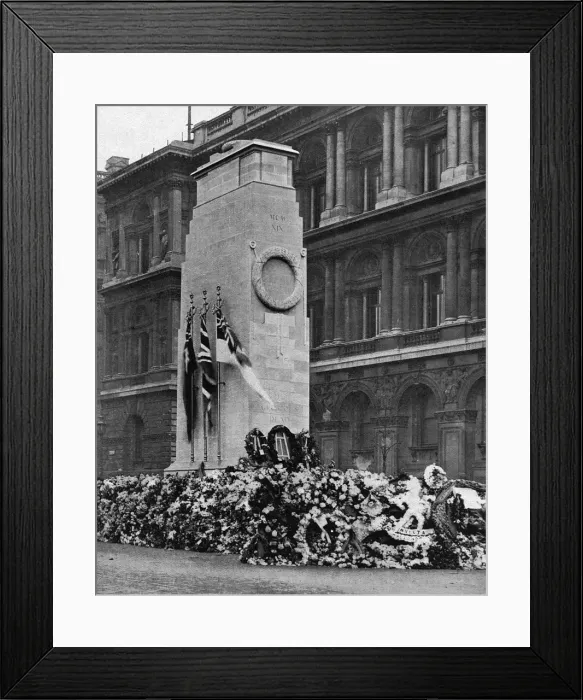 Framed Print : The Cenotaph covered in flowers, November 1920 Framed Print : The Cenotaph covered in flowers, November 1920