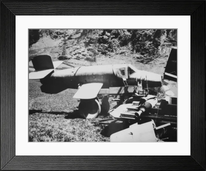 Framed Print : Bachem Ba 349A Natter needed a handling dolly to be mov Framed Print : Bachem Ba 349A Natter needed a handling dolly to be mov