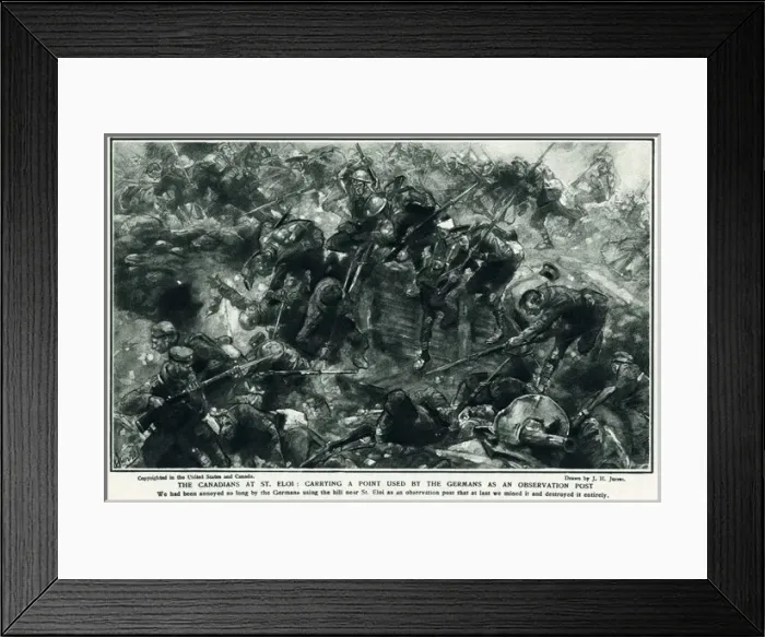 Framed Print : WW1 - Western Front - Canadian troops in action at St. Eloi Framed Print : WW1 - Western Front - Canadian troops in action at St. Eloi
