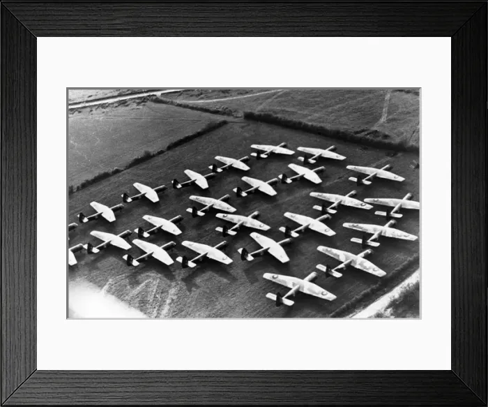Framed Print : Airspeed AS 51 Horsa-these 24 await their compliment of Framed Print : Airspeed AS 51 Horsa-these 24 await their compliment of