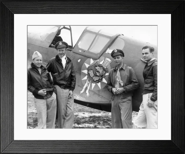 Framed Print : AVG pilots, Alison, John R, Hill, David, Baumler, Alber Framed Print : AVG pilots, Alison, John R, Hill, David, Baumler, Alber