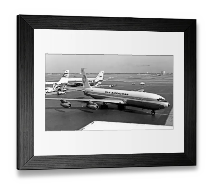 Framed Print : Boeing 707-321 of Pan Americans N727PA at JFK Framed Print : Boeing 707-321 of Pan Americans N727PA at JFK