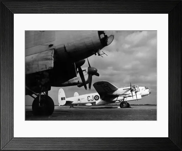 Framed Print : Avro 683 Lancaster GR III-be (side view)s serving as th Framed Print : Avro 683 Lancaster GR III-be (side view)s serving as th
