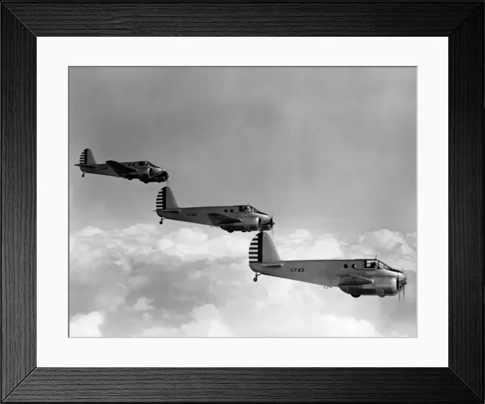 Framed Print : Beech AT-10 trio in echelon, March 1942 Framed Print : Beech AT-10 trio in echelon, March 1942