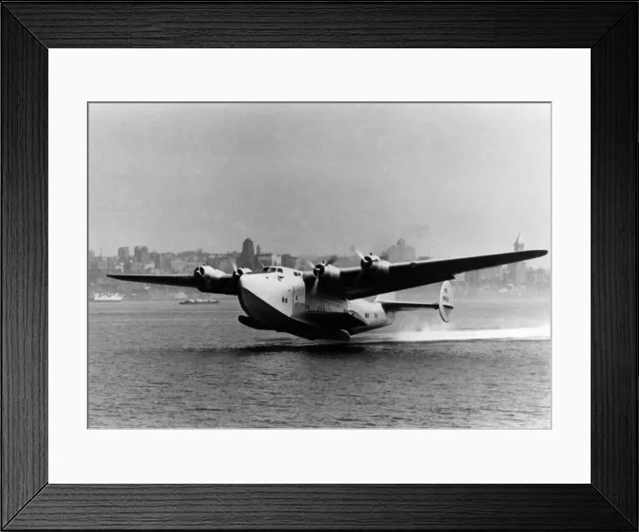 Framed Print : Boeing 314A taking off - Pan Am Framed Print : Boeing 314A taking off - Pan Am