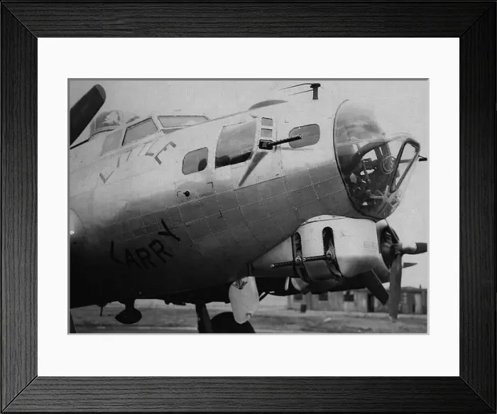 Framed Print : Boeing B-17G close up of Little Larry nose