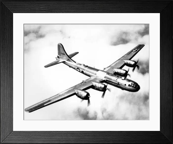 Framed Print : Boeing B-29 (forward view) aloft from above of 4224612 Framed Print : Boeing B-29 (forward view) aloft from above of 4224612