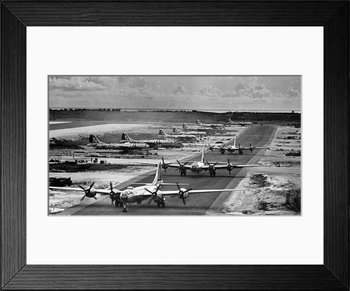 Framed Print : Boeing B-29s on Tinian-Marianas, 1945 Framed Print : Boeing B-29s on Tinian-Marianas, 1945