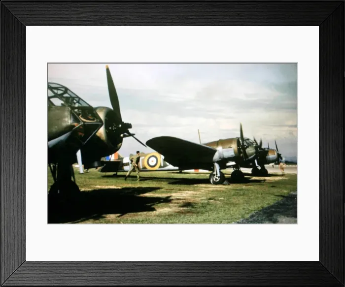 Framed Print : Bristol 142M Blenheim IF trio (running-up), Singapore Framed Print : Bristol 142M Blenheim IF trio (running-up), Singapore