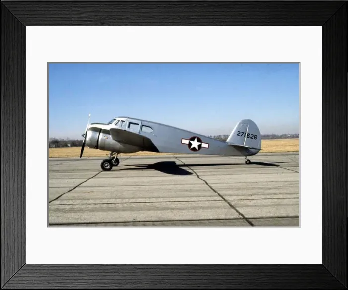 Framed Print : Cessna UC-78B-designated UC for Utility Cargo, these li Framed Print : Cessna UC-78B-designated UC for Utility Cargo, these li