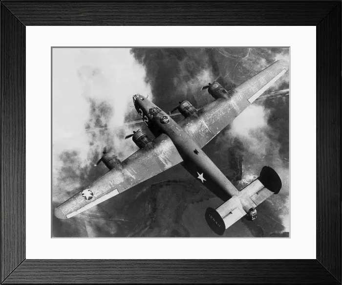 Framed Print : Consolidated B-24D (aft) aloft from hard above of 32 Framed Print : Consolidated B-24D (aft) aloft from hard above of 32