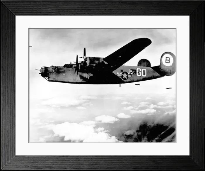 Framed Print : Consolidated B-24, 4299949, on Freidrichshafen raid Framed Print : Consolidated B-24, 4299949, on Freidrichshafen raid
