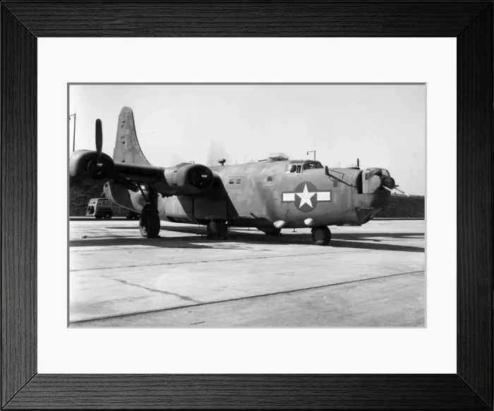 Framed Print : Convair PB4Y-2 (forward view, on the ground, (running-u Framed Print : Convair PB4Y-2 (forward view, on the ground, (running-u