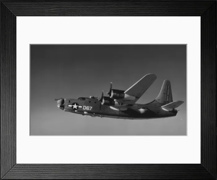 Framed Print : Convair PB4Y-2 - D67 flying, under (side view) Framed Print : Convair PB4Y-2 - D67 flying, under (side view)