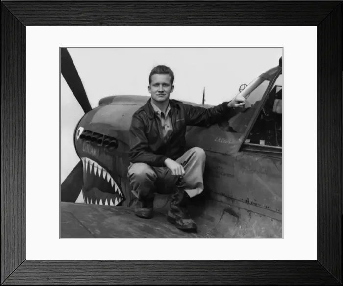 Framed Print : Couch, LH, AVG pilot and his P-40C Framed Print : Couch, LH, AVG pilot and his P-40C