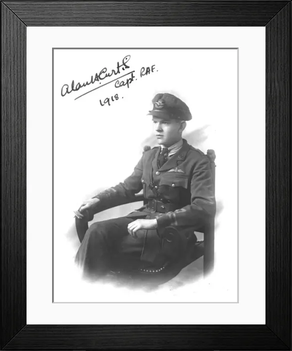 Framed Print : Curtis, Alan H, Capt, RAF pilot, 1918 Framed Print : Curtis, Alan H, Capt, RAF pilot, 1918
