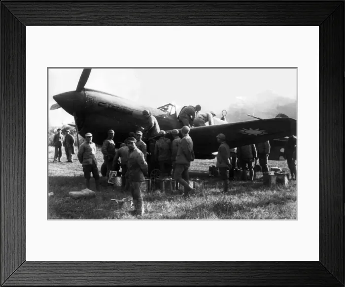 Framed Print : Curtiss P-40B being manually refuelled of AVG Framed Print : Curtiss P-40B being manually refuelled of AVG