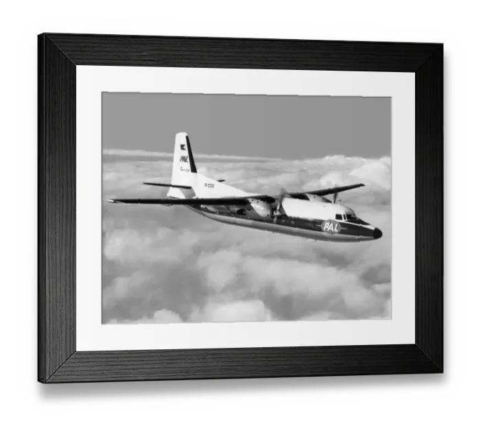 Framed Print : Fokker F27 in cruise -PAL Framed Print : Fokker F27 in cruise -PAL