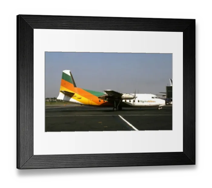 Framed Print : Fokker F27 100 of Pilgrims N142PM at La Guardia, 12 Ju Framed Print : Fokker F27 100 of Pilgrims N142PM at La Guardia, 12 Ju