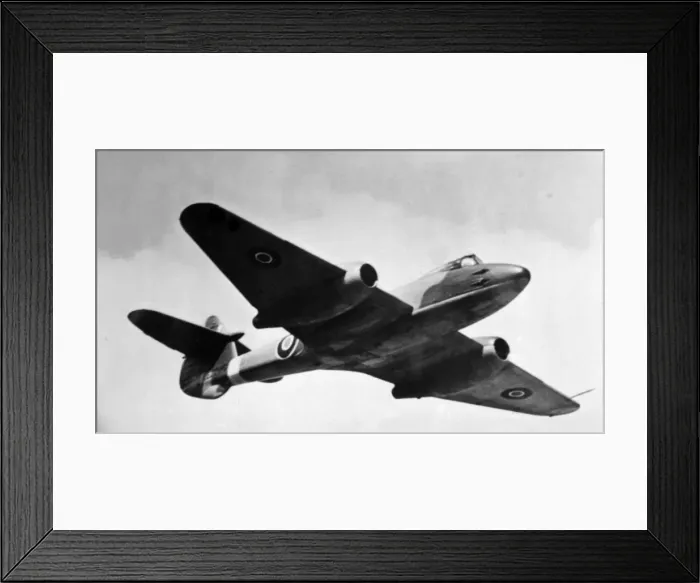 Framed Print : Gloster Meteor F1- entered service in early 1945 and ba Framed Print : Gloster Meteor F1- entered service in early 1945 and ba