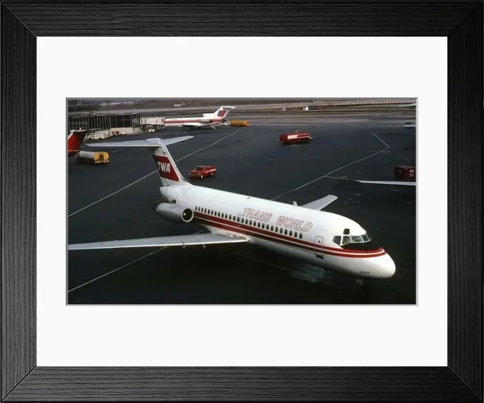 Framed Print : Douglas DC-9 14 of TWAs N1054T at La Guardia, Feb 1977 Framed Print : Douglas DC-9 14 of TWAs N1054T at La Guardia, Feb 1977