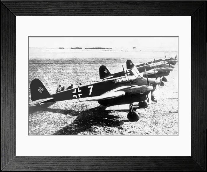 Framed Print : Focke Wulf FW 187A trio of this twin engined losing com Framed Print : Focke Wulf FW 187A trio of this twin engined losing com