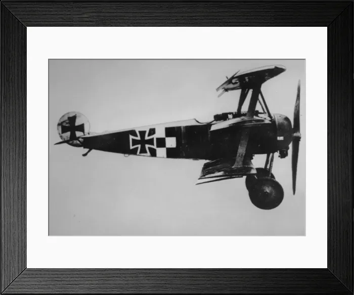 Framed Print : Fokker DrI (side view, on the ground, tail-up) Framed Print : Fokker DrI (side view, on the ground, tail-up)