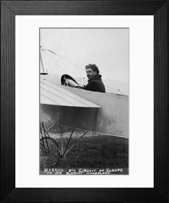 Framed Print : Garros, Roland, French pilot in his Bleriot Framed Print : Garros, Roland, French pilot in his Bleriot