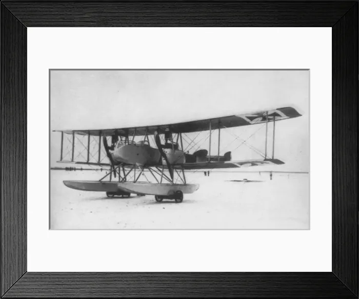 Framed Print : Gotha WD-7 (forward view), beached on snow Framed Print : Gotha WD-7 (forward view), beached on snow