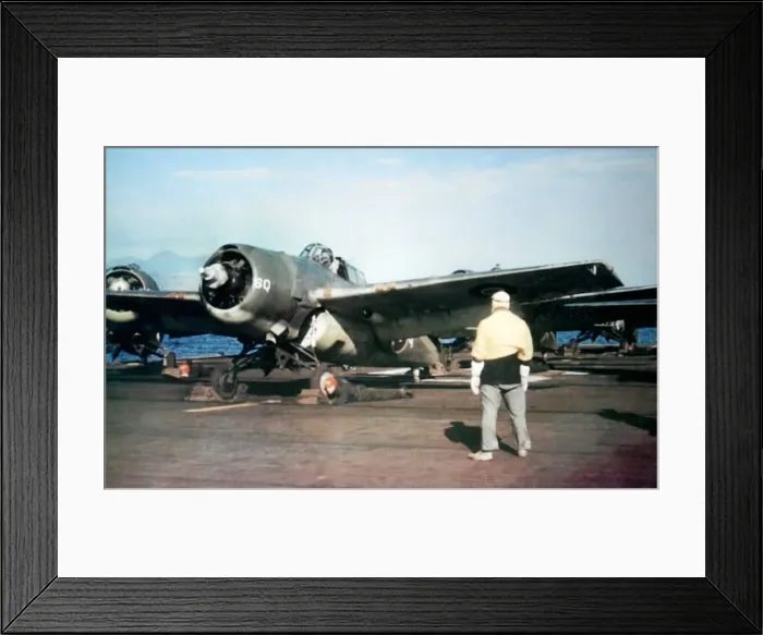 Framed Print : Grumman Marlet aboard HMS Searcher off Scottish coast 1 Framed Print : Grumman Marlet aboard HMS Searcher off Scottish coast 1