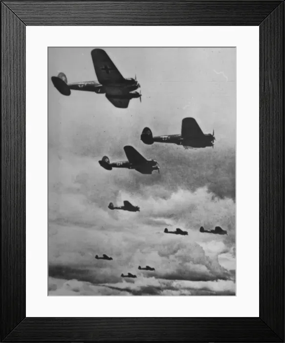 Framed Print : Heinkel He 111H -ostensibly developed as an airliner, t Framed Print : Heinkel He 111H -ostensibly developed as an airliner, t