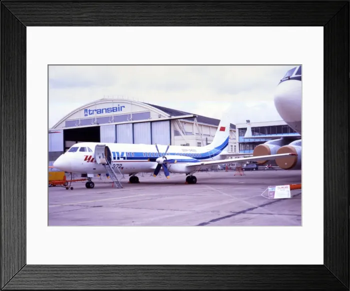Framed Print : Ilyushin Il-114 (forward view, on the ground) Le Bourge Framed Print : Ilyushin Il-114 (forward view, on the ground) Le Bourge