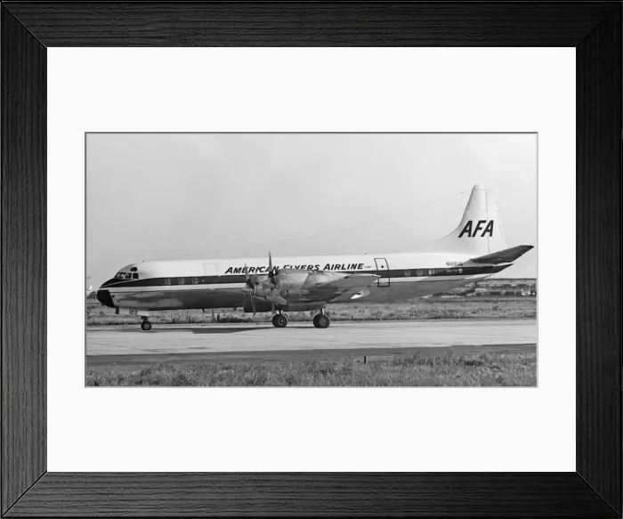 Framed Print : Lockheed L188C Electra of American Flyers A lines N122 Framed Print : Lockheed L188C Electra of American Flyers A lines N122