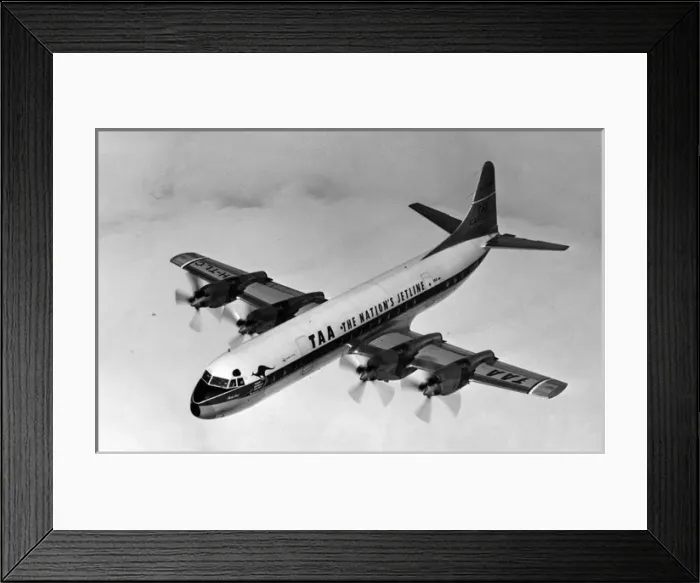Framed Print : Lockheed L188 Electra -Trans Australia Framed Print : Lockheed L188 Electra -Trans Australia