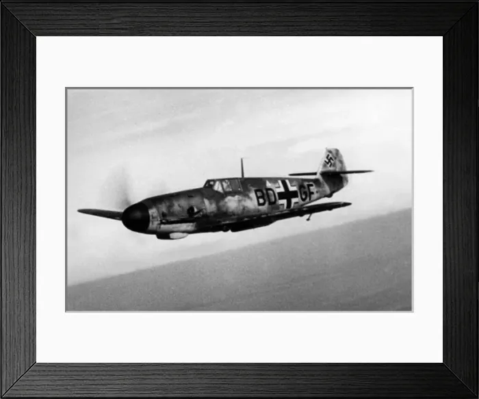 Framed Print : Messerschmitt Bf 109G -this version represented the las Framed Print : Messerschmitt Bf 109G -this version represented the las