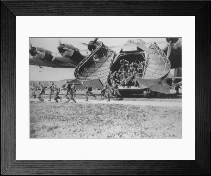 Framed Print : Messerschmitt Me 323D -disgorging troops Framed Print : Messerschmitt Me 323D -disgorging troops