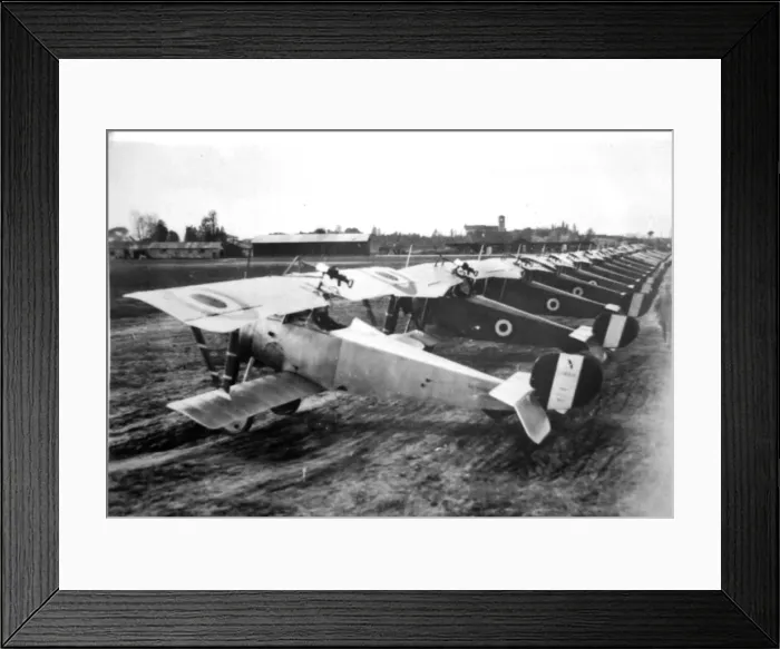 Framed Print : Nieuport 17s awaiting delivery These single seat fighte Framed Print : Nieuport 17s awaiting delivery These single seat fighte