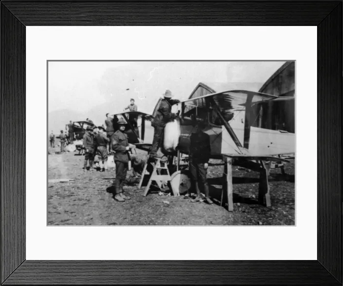 Framed Print : Nieuport 17s reassembled by US Army Signal Corps Framed Print : Nieuport 17s reassembled by US Army Signal Corps