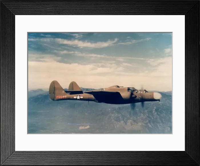 Framed Print : Northrop P-61A -the first US type to be specifically de Framed Print : Northrop P-61A -the first US type to be specifically de