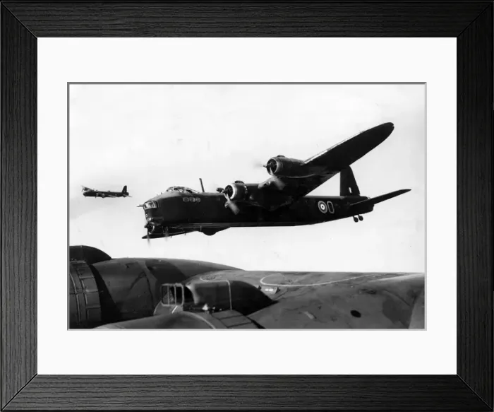 Framed Print : Short S29 Stirling I trio aloft of No 7 Squadron Framed Print : Short S29 Stirling I trio aloft of No 7 Squadron